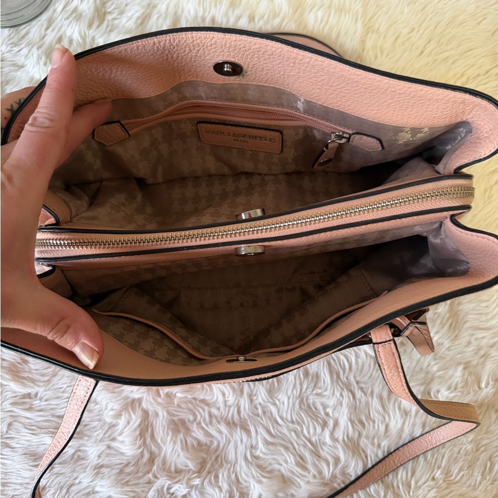 Karl Lagerfeld Blush Pink Shoulder Bag - Picture 7 of 15